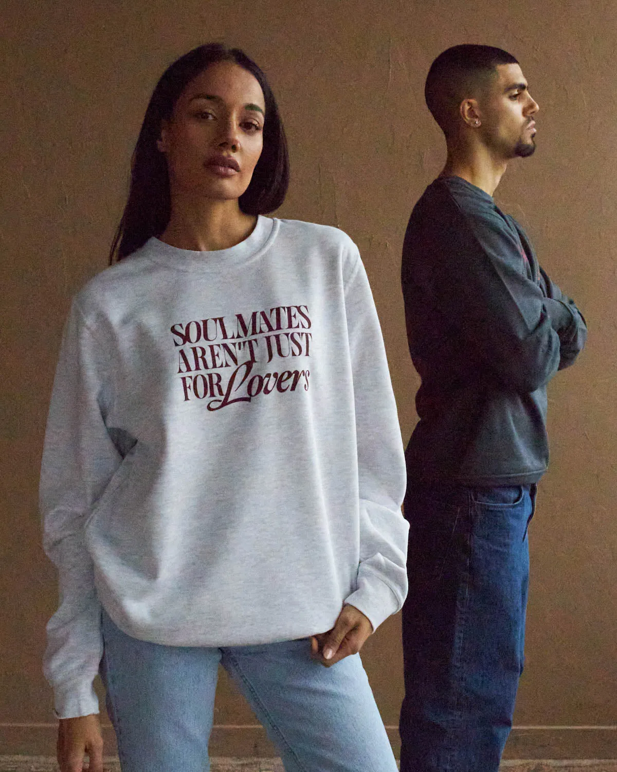 Soulmates Aren't Just For Lovers Crewneck - Ash sold by Peace-Collective product image thumbnail 3