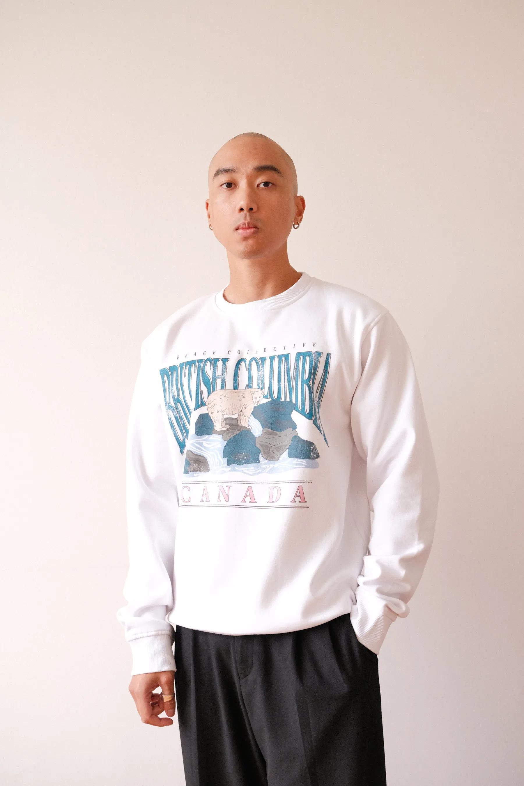 British Columbia Spirit Bear Vintage Crewneck - White sold by Peace-Collective product image thumbnail 2