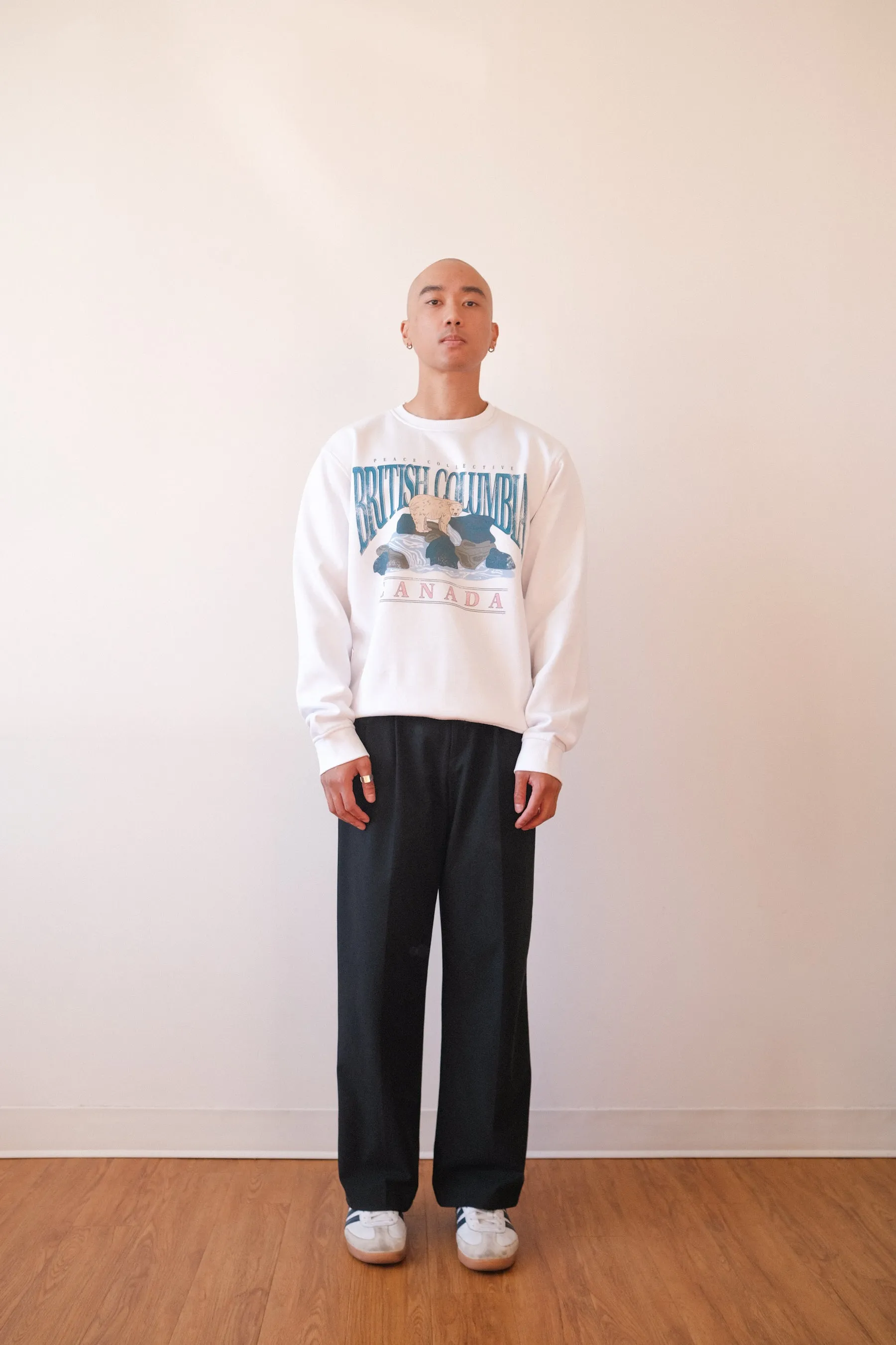 British Columbia Spirit Bear Vintage Crewneck - White sold by Peace-Collective product image thumbnail 4