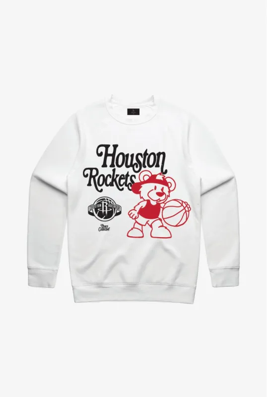 Houston Rockets Mascot Crewneck - White sold by Peace-Collective