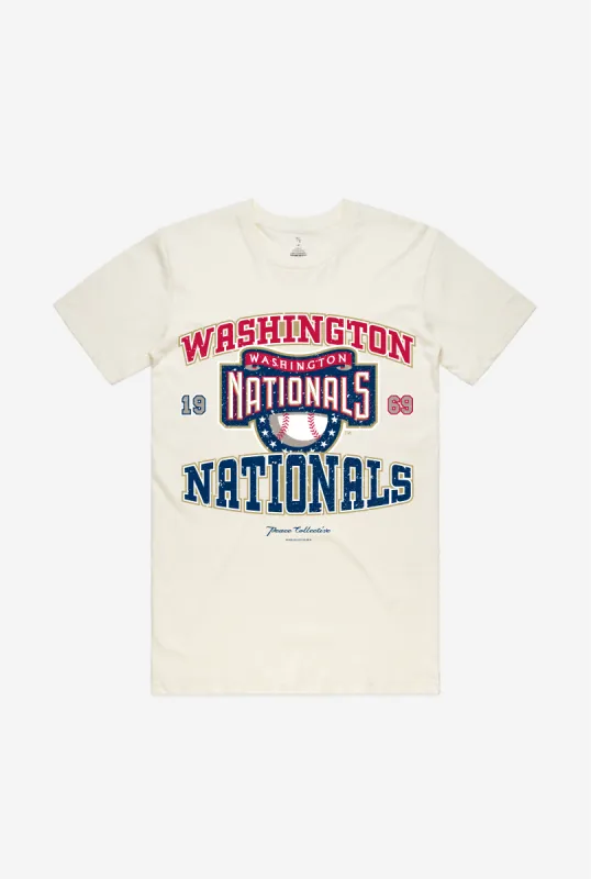 Washington Nationals Vintage Washed T-Shirt - Ivory sold by Peace-Collective