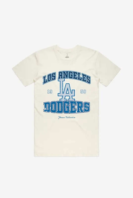 Los Angeles Dodgers Vintage Washed T-Shirt - Ivory sold by Peace-Collective