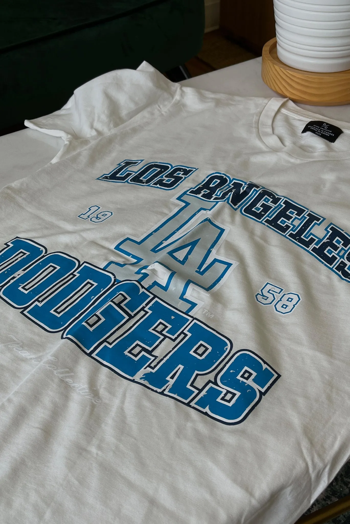 Los Angeles Dodgers Vintage Washed T-Shirt - Ivory sold by Peace-Collective product image thumbnail 4