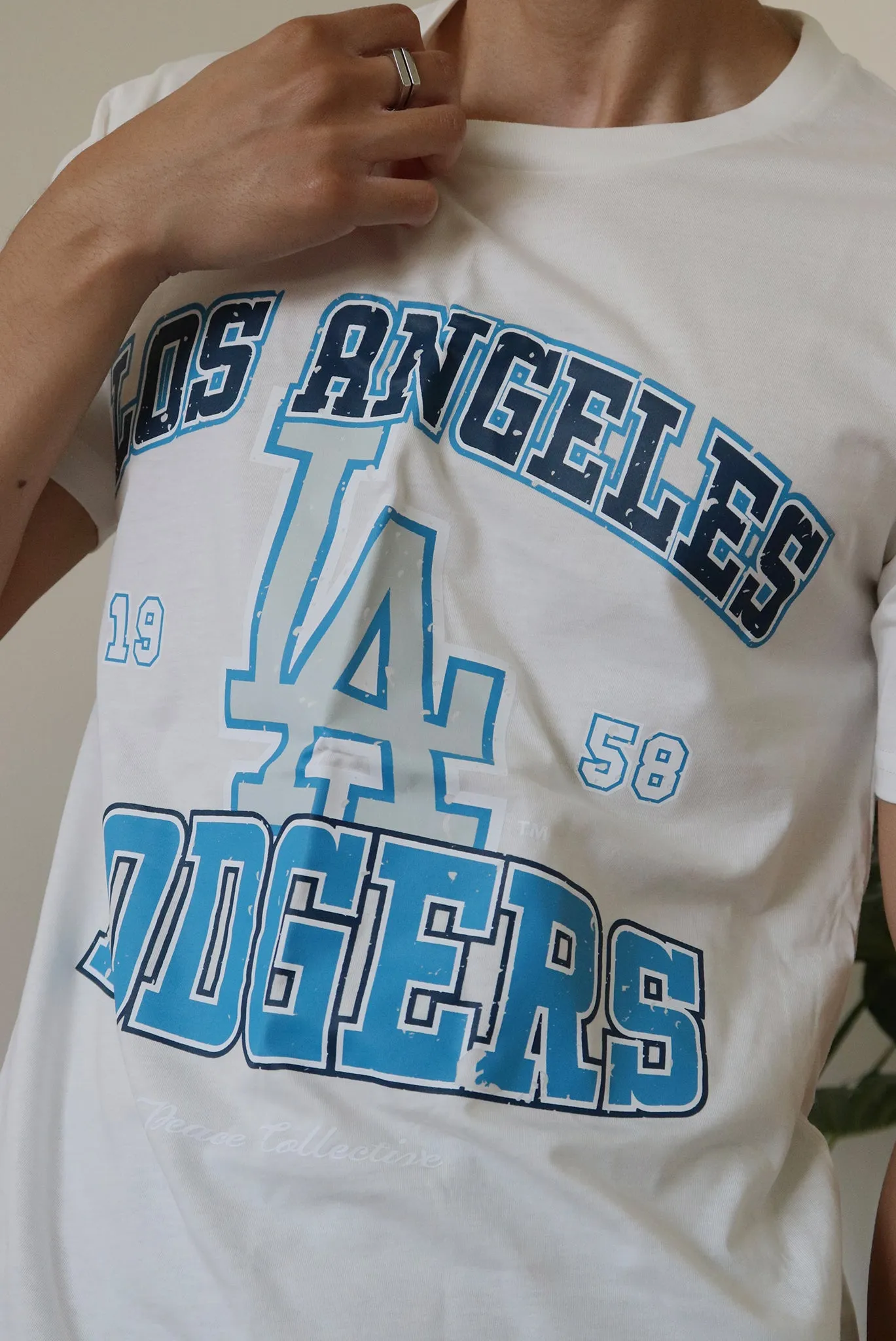 Los Angeles Dodgers Vintage Washed T-Shirt - Ivory sold by Peace-Collective product image thumbnail 3