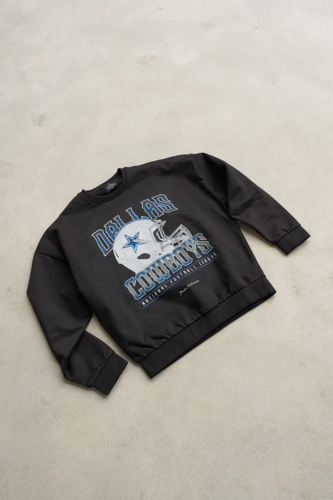 Dallas Cowboys Helmet SuperHeavy™️ Crewneck - Off Black sold by Peace-Collective product image thumbnail 2