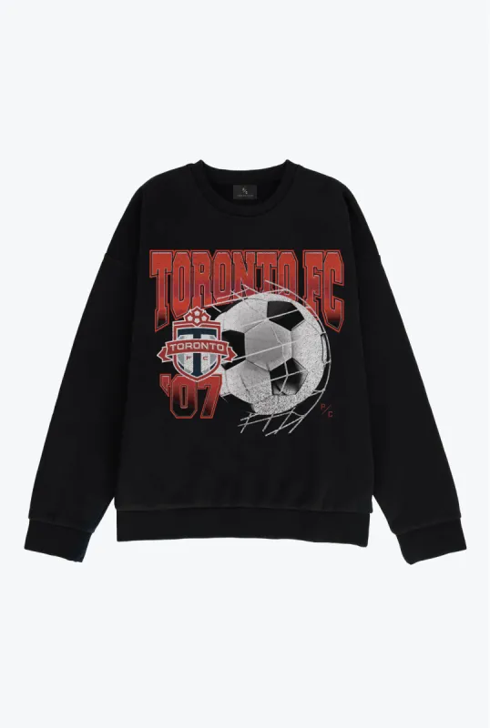 Toronto FC Vintage Goal SuperHeavy™️ Crewneck - Black sold by Peace-Collective