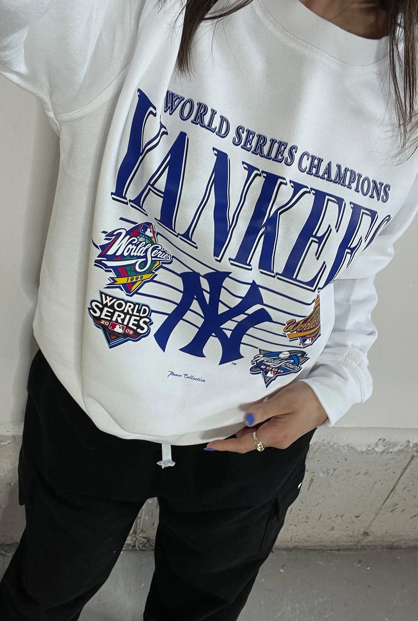 New York Yankees Throwback Crewneck - White sold by Peace-Collective product image thumbnail 2