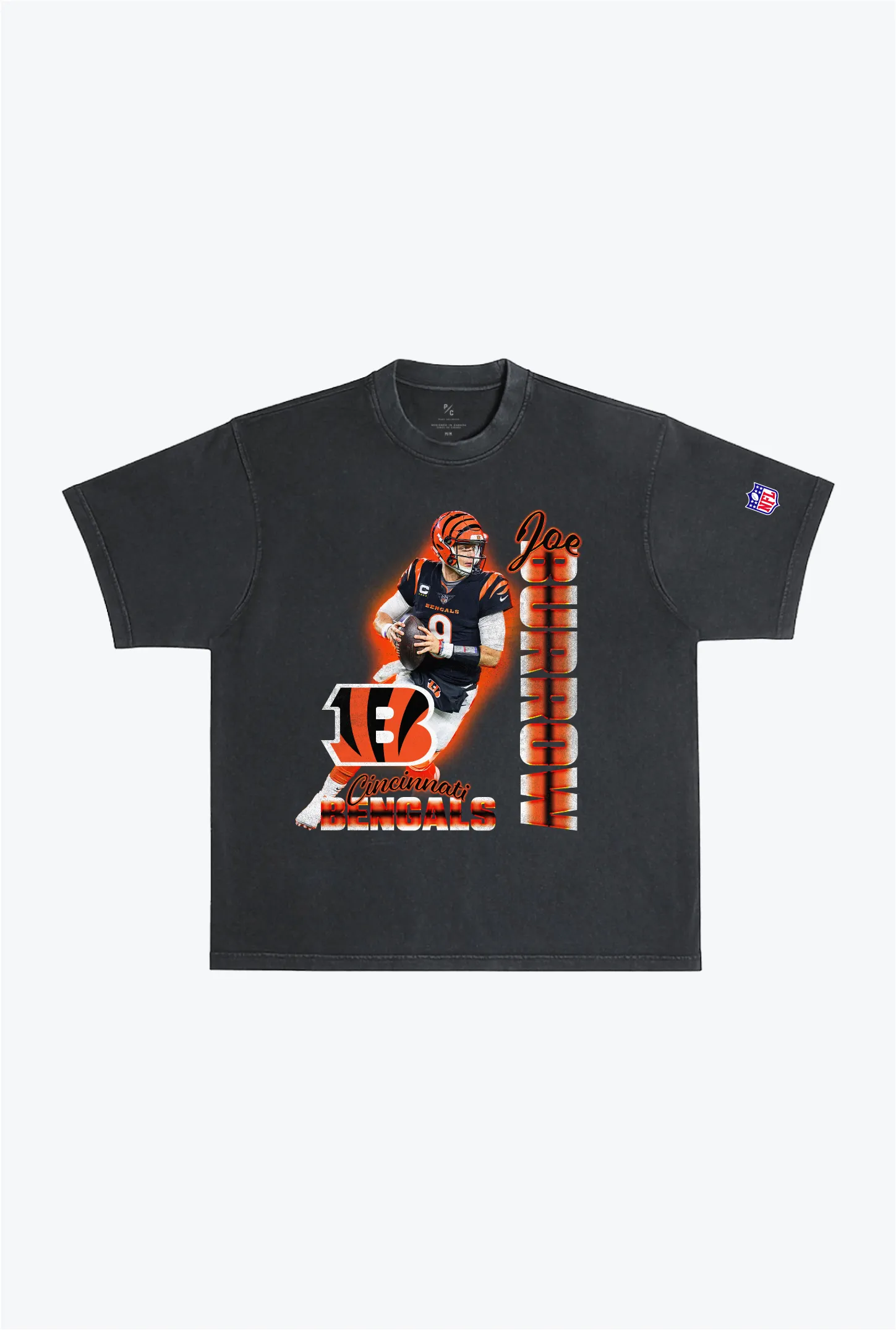 Joe Burrow Garment Dyed Heavyweight T-Shirt - Black sold by Peace-Collective