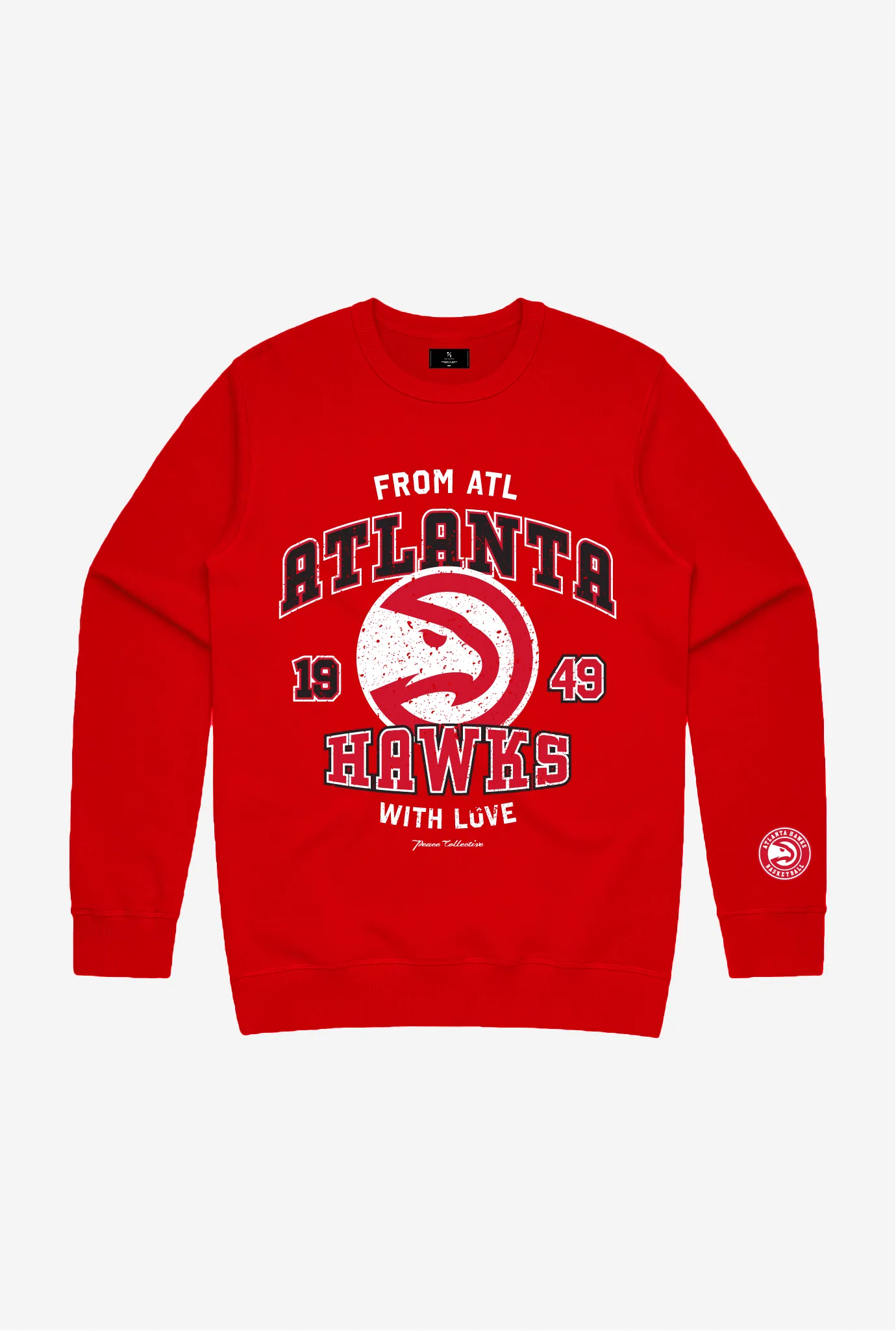Atlanta Hawks Washed Crewneck - Red sold by Peace-Collective