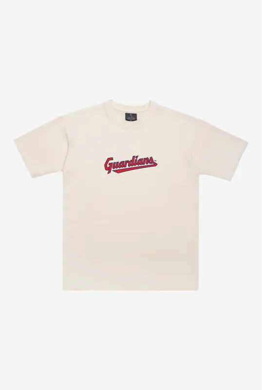 Cleveland Guardians Heavyweight T-Shirt - Natural sold by Peace-Collective