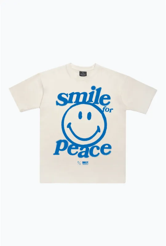 P/C x Smiley Heavyweight T-Shirt - Ivory sold by Peace-Collective