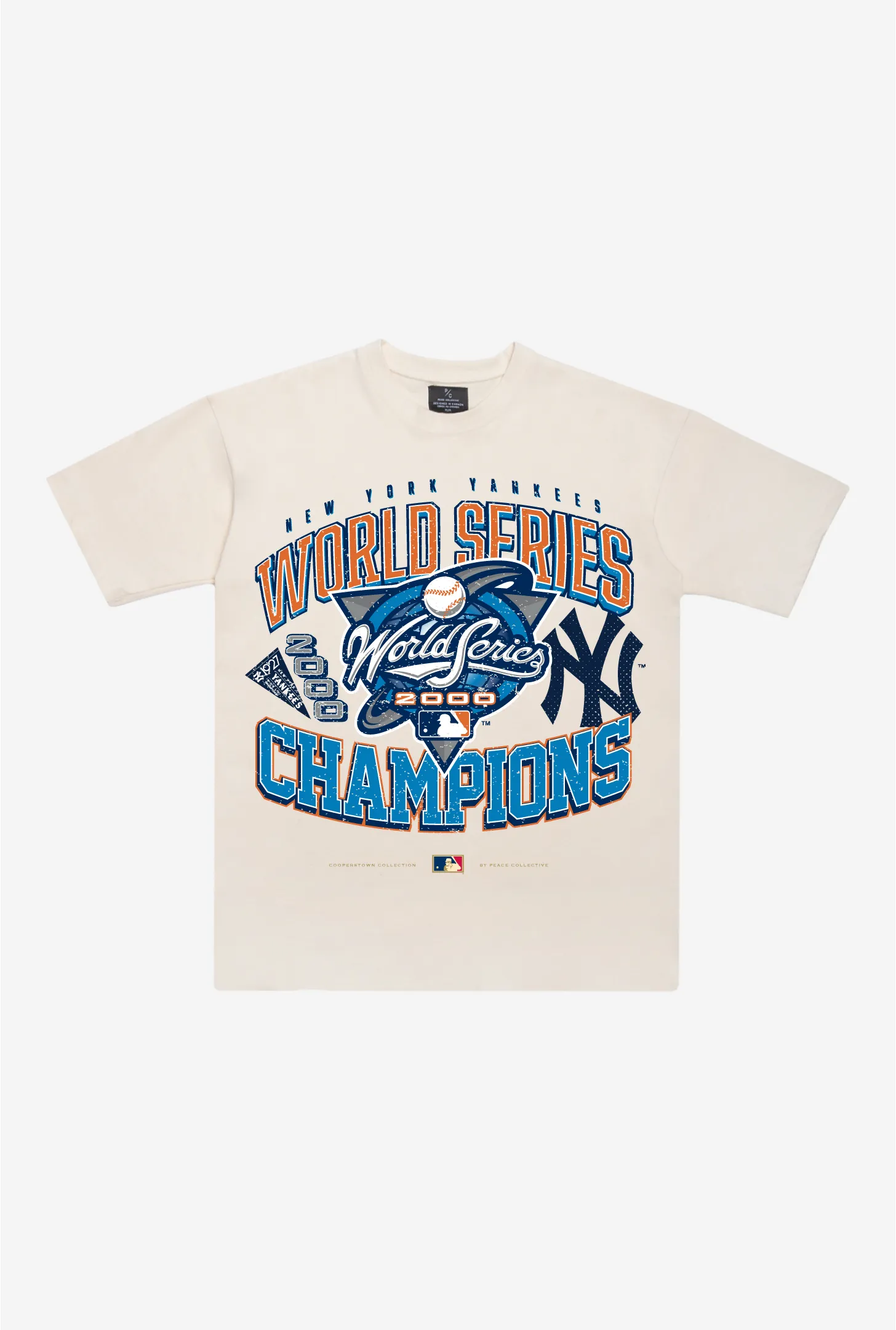 New York Yankees 2000 World Series Cooperstown Collection Premium T-Shirt - Natural sold by Peace-Collective