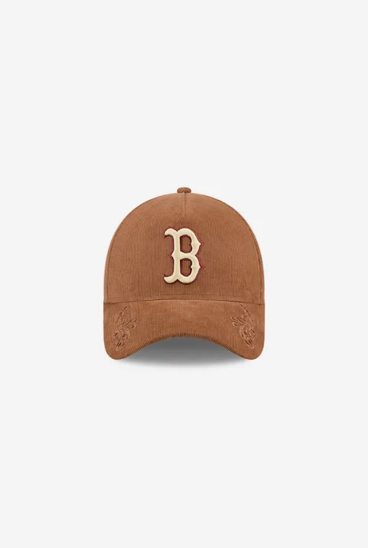 Boston Red Sox Ornamental Corduroy 9FORTY Adjustable Cap - Wheat sold by Peace-Collective