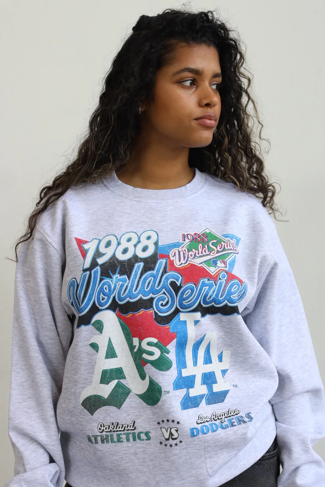 1988 World Series: LA Dodgers Vs. Oakland Athletics Crewneck - Ash sold by Peace-Collective product image thumbnail 5