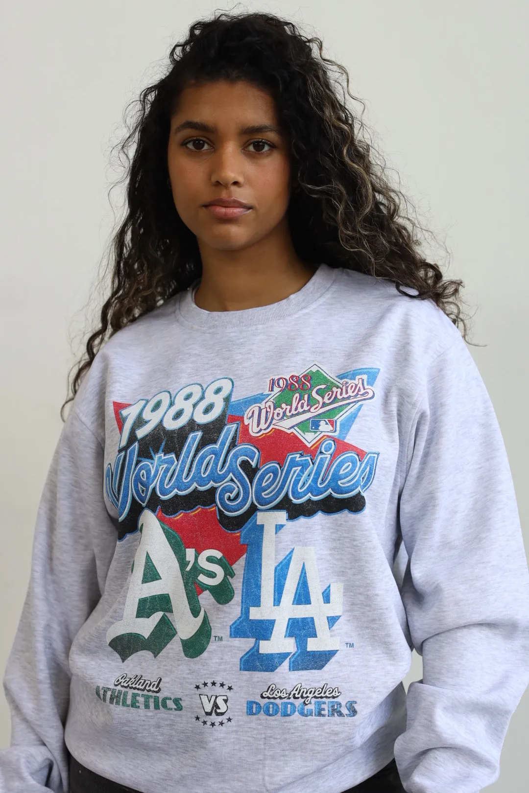 1988 World Series: LA Dodgers Vs. Oakland Athletics Crewneck - Ash sold by Peace-Collective product image thumbnail 4