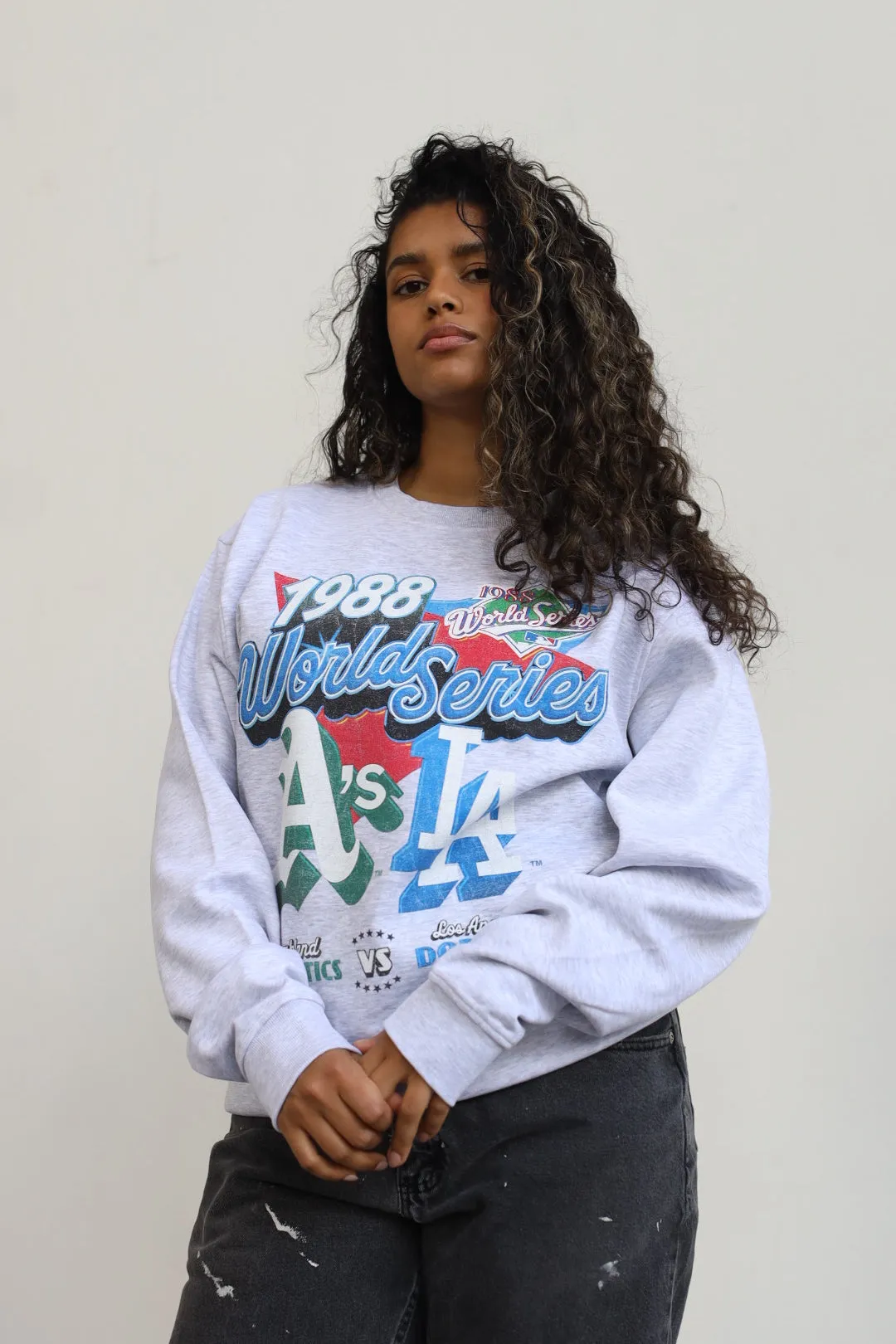 1988 World Series: LA Dodgers Vs. Oakland Athletics Crewneck - Ash sold by Peace-Collective product image thumbnail 2
