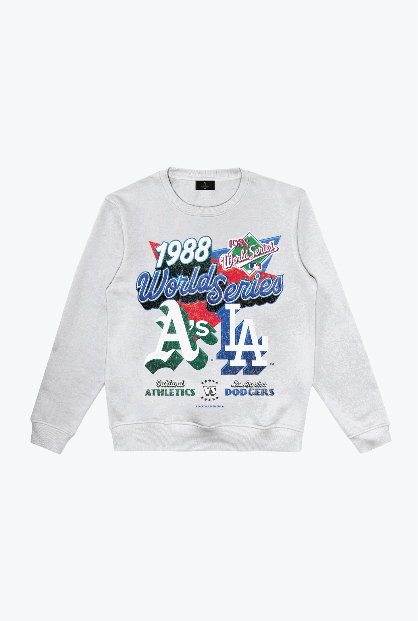 1988 World Series: LA Dodgers Vs. Oakland Athletics Crewneck - Ash sold by Peace-Collective