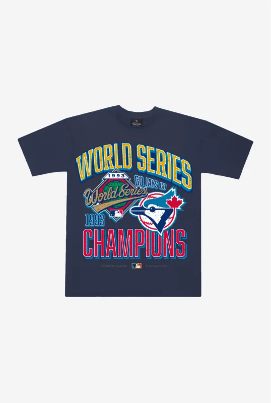 Toronto Blue Jays 1993 World Series Cooperstown Collection Premium T-Shirt - Navy sold by Peace-Collective