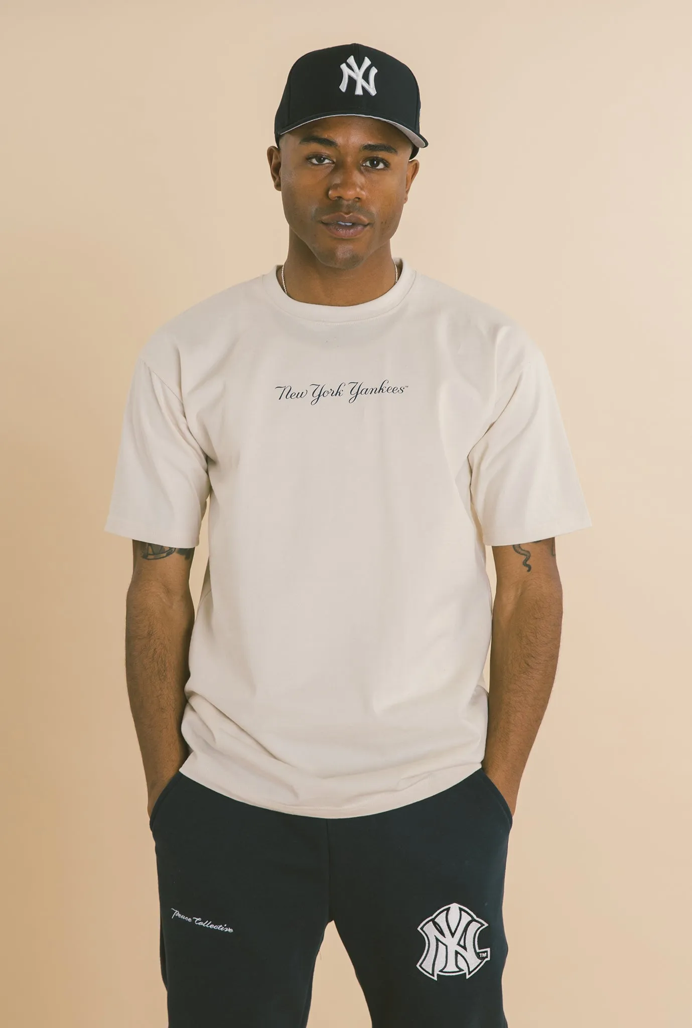 New York Yankees Heavyweight T Shirt - Natural sold by Peace-Collective product image thumbnail 2