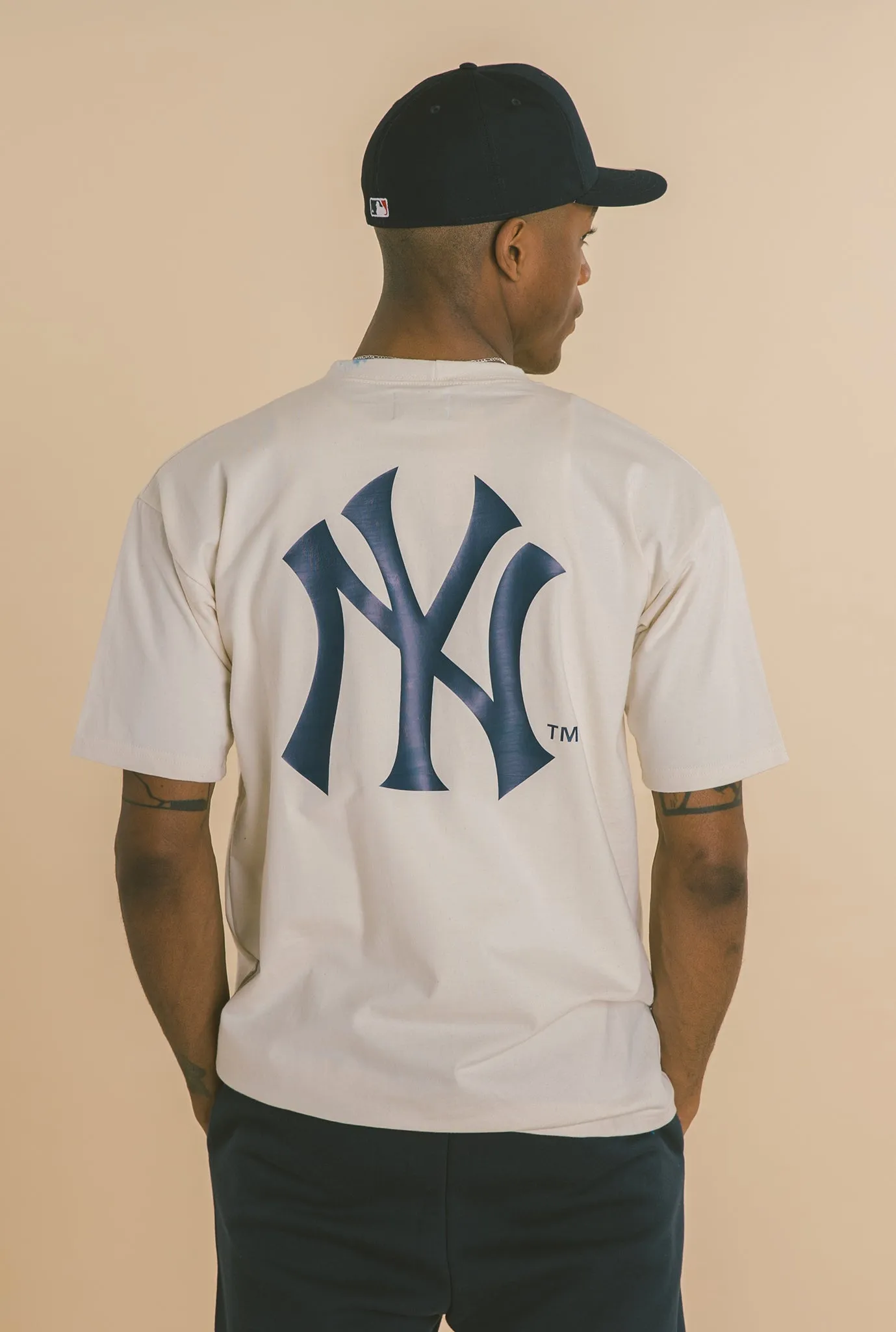 New York Yankees Heavyweight T Shirt - Natural sold by Peace-Collective product image thumbnail 3