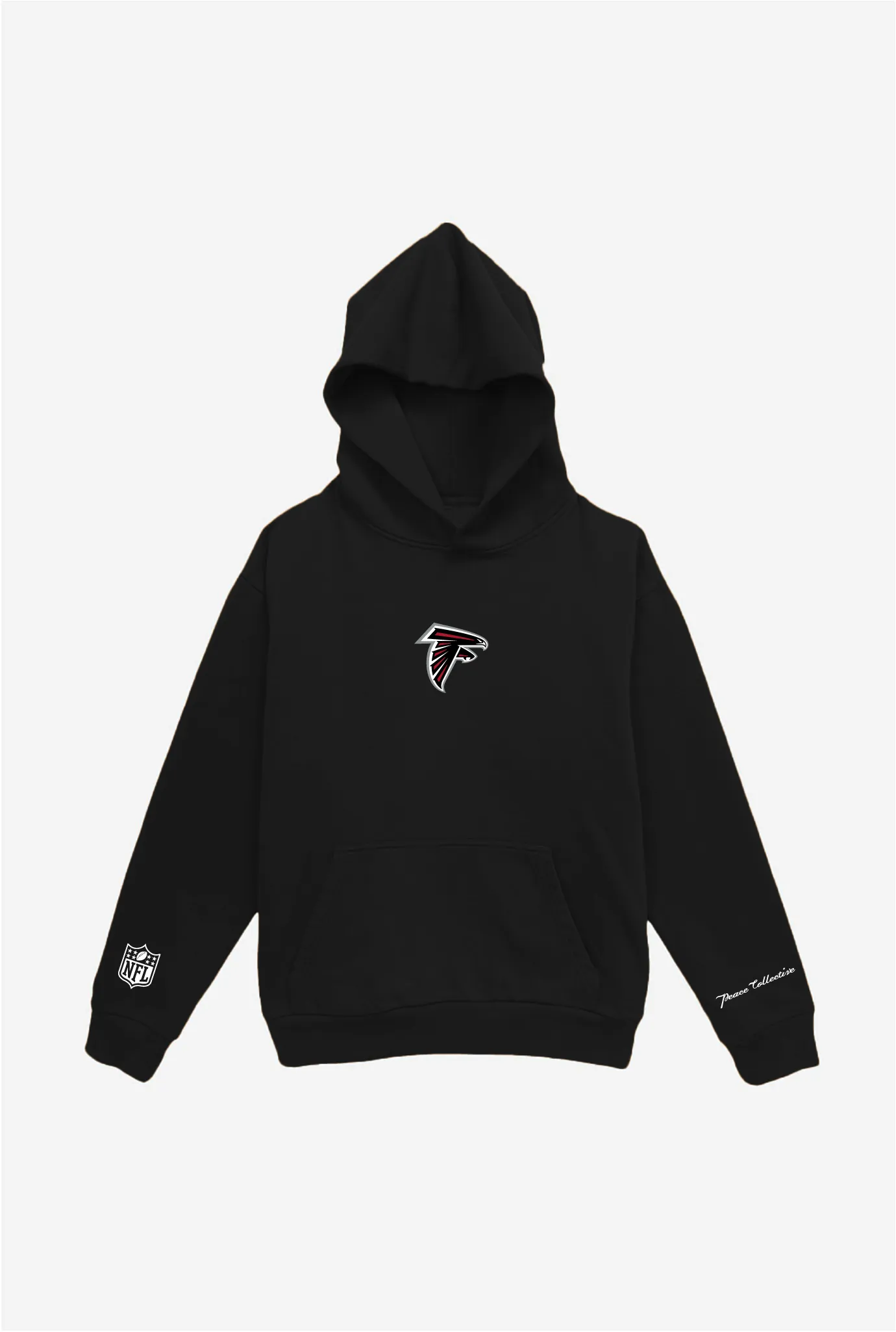 Atlanta Falcons Logo Heavyweight Hoodie - Black sold by Peace-Collective