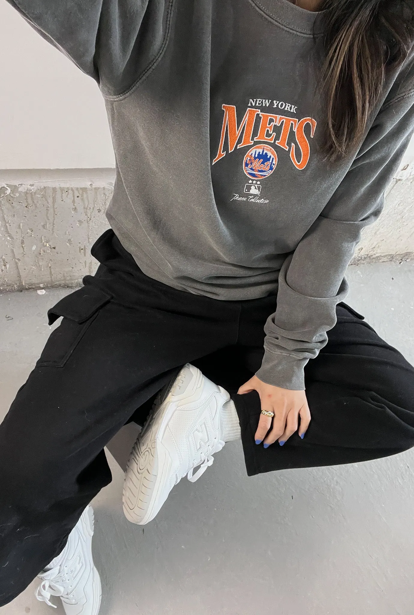 New York Mets Vintage Embroidered Crewneck - Black sold by Peace-Collective product image thumbnail 2