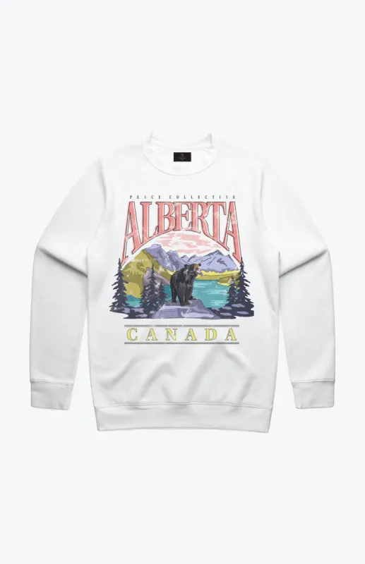 Alberta Vintage Crewneck - White sold by Peace-Collective