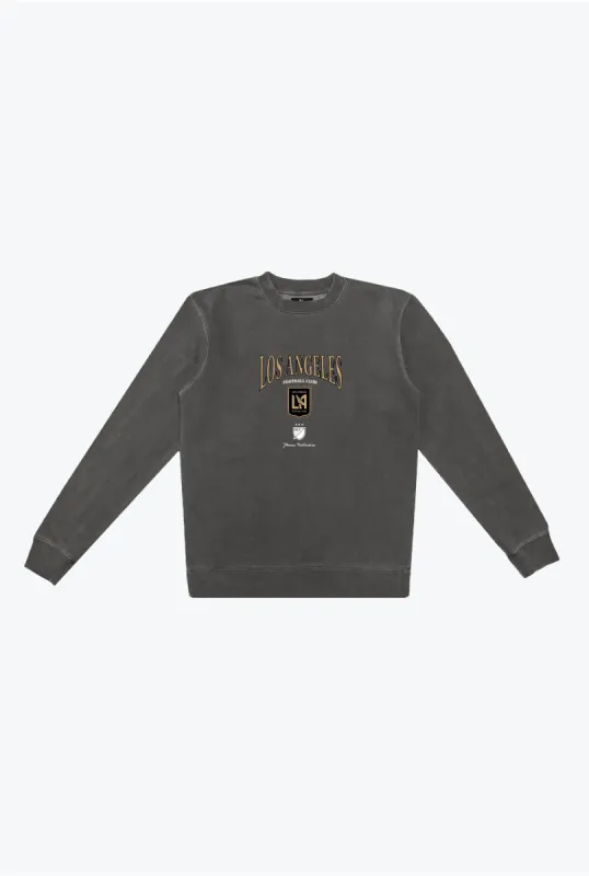 Los Angeles FC Pigment Dye Crewneck - Black sold by Peace-Collective