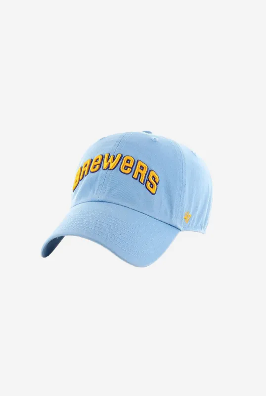 Milwaukee Brewers Cooperstown Clean Up Cap - Powder Blue sold by Peace-Collective