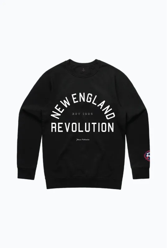 New England Revolution Essentials Heavyweight Crewneck - Black sold by Peace-Collective