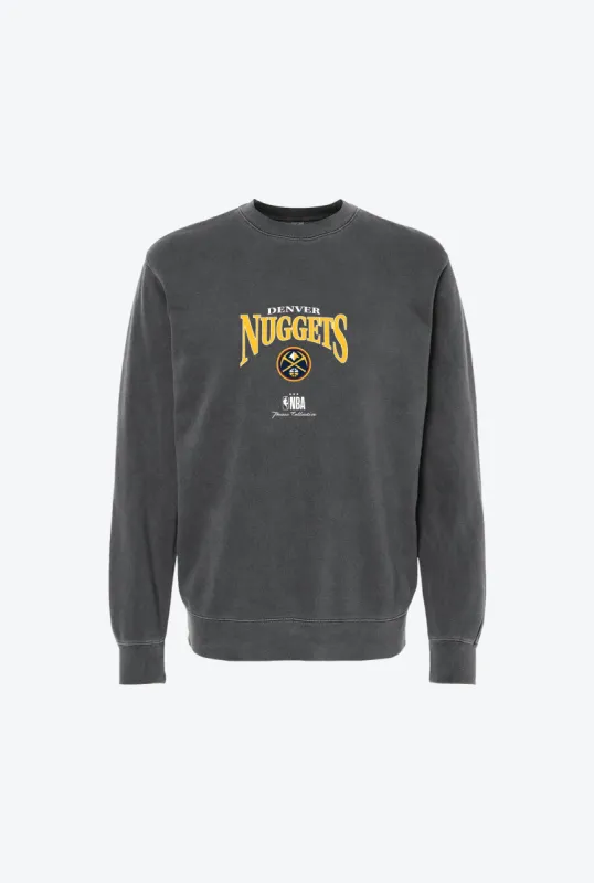 Denver Nuggets Vintage Embroidered Crewneck - Black sold by Peace-Collective