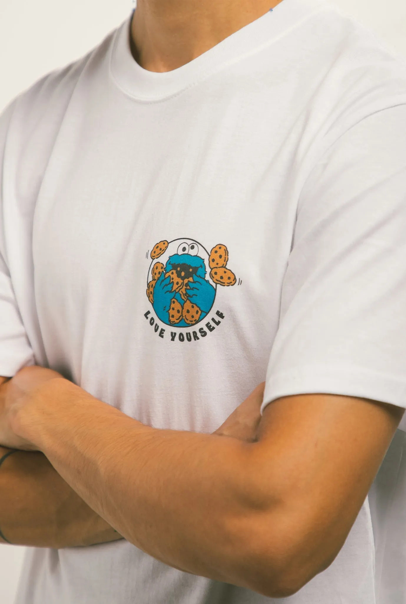 Love Yourself Cookie Monster T-Shirt - White sold by Peace-Collective product image thumbnail 4