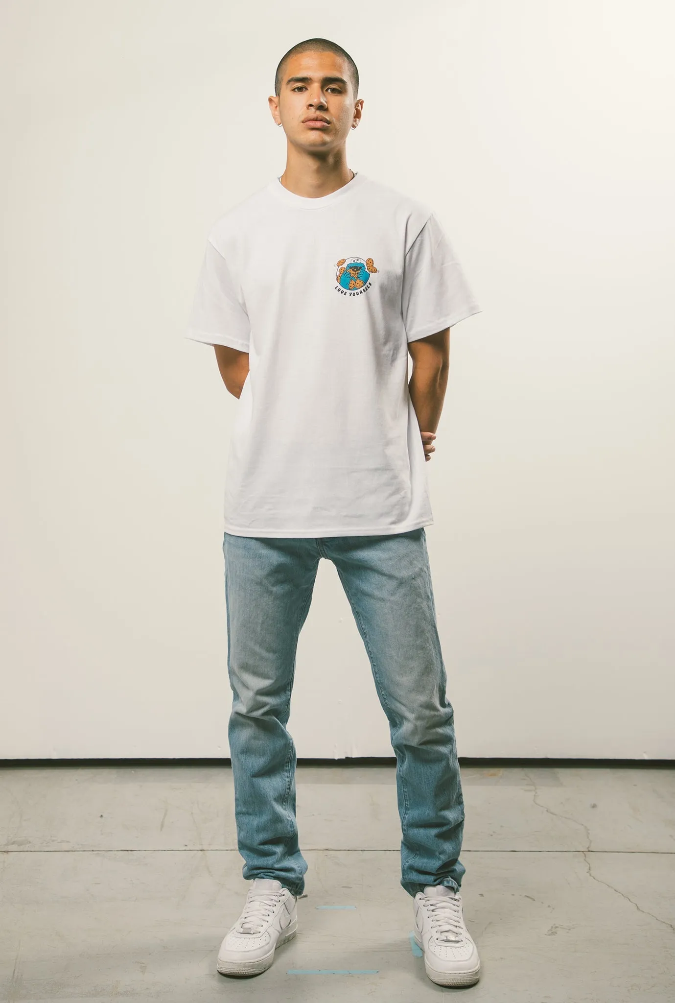 Love Yourself Cookie Monster T-Shirt - White sold by Peace-Collective product image thumbnail 3