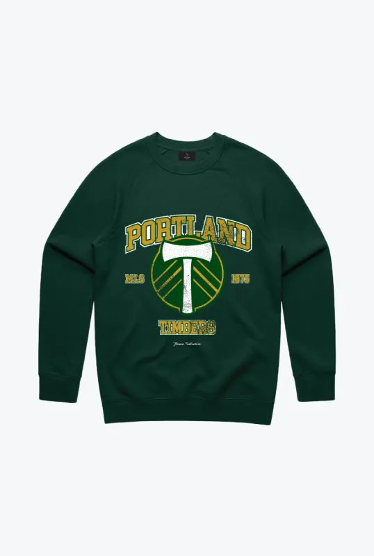 Portland Timbers Vintage Washed Crewneck - Forest Green sold by Peace-Collective