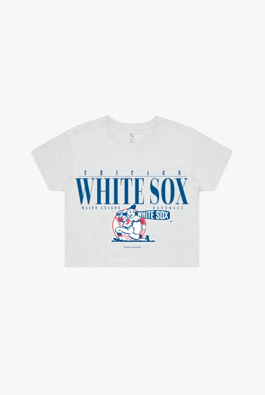 Chicago White Sox Garment Dyed Cropped T-Shirt - Ash made by Peace-Collective
