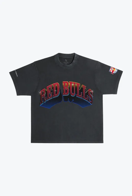 New York Red Bulls Graffiti Heavyweight Pigment Dye - Black sold by Peace-Collective