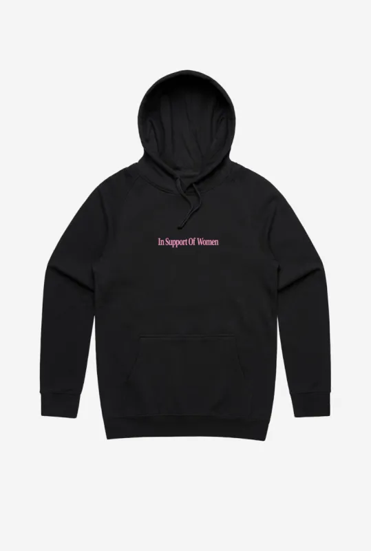 In Support Of Women Hoodie - Black sold by Peace-Collective