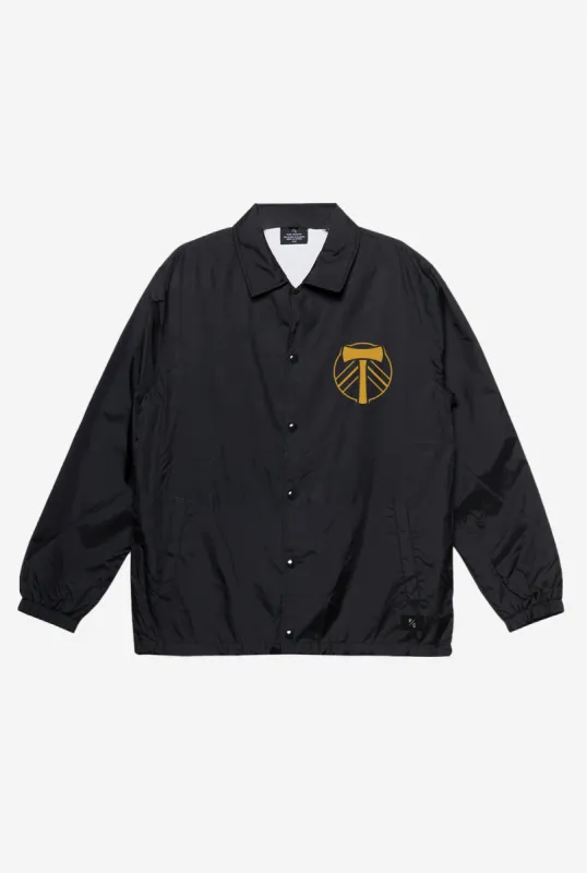 Portland Timbers Coach Jacket - Black sold by Peace-Collective
