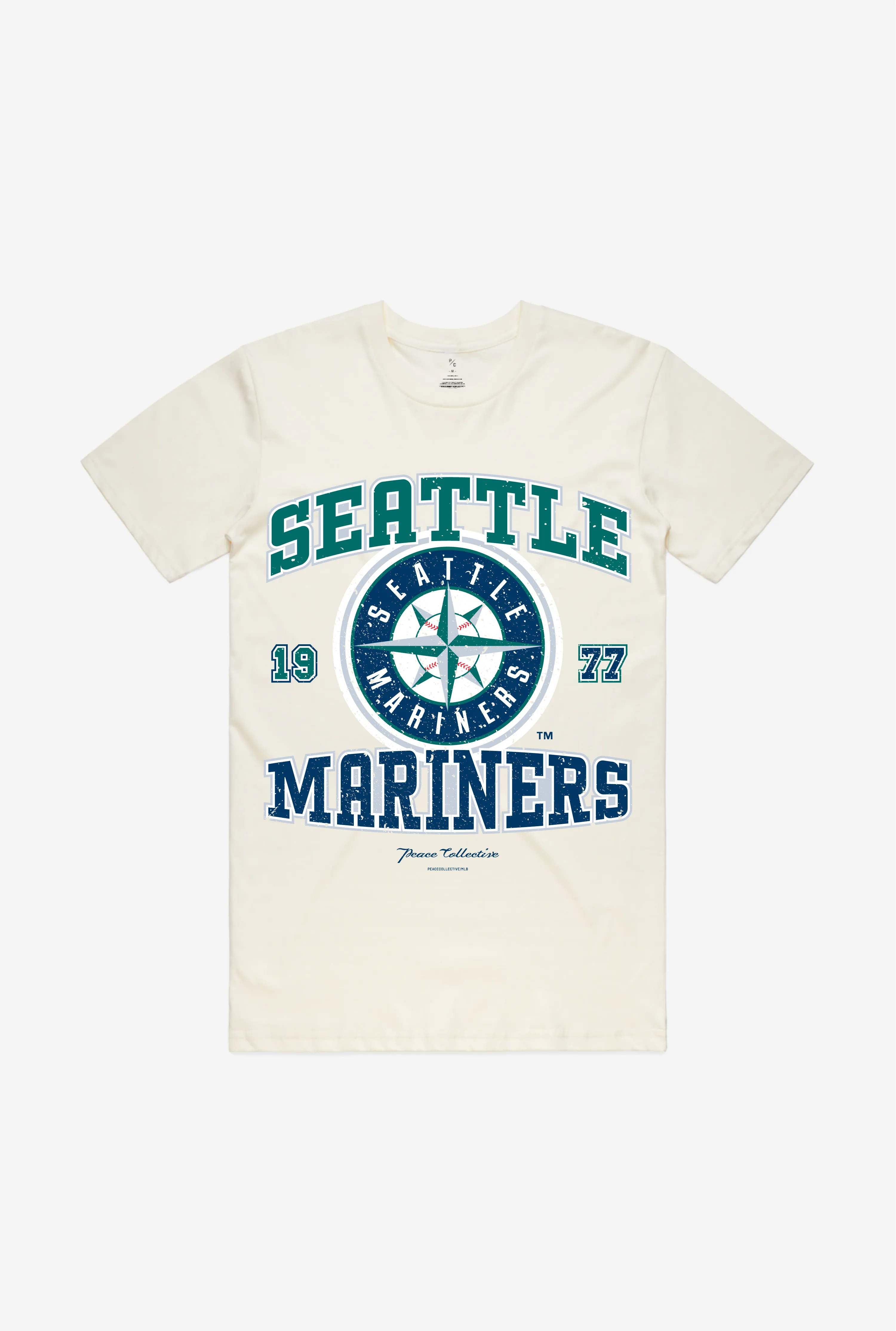 Seattle Mariners Vintage Washed T-Shirt - Ivory sold by Peace-Collective