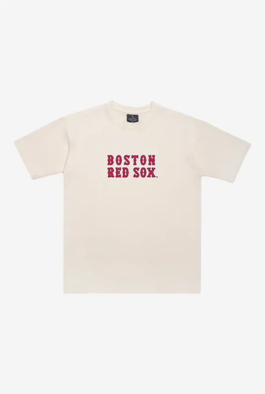 Boston Red Sox Heavyweight T-Shirt - Natural sold by Peace-Collective