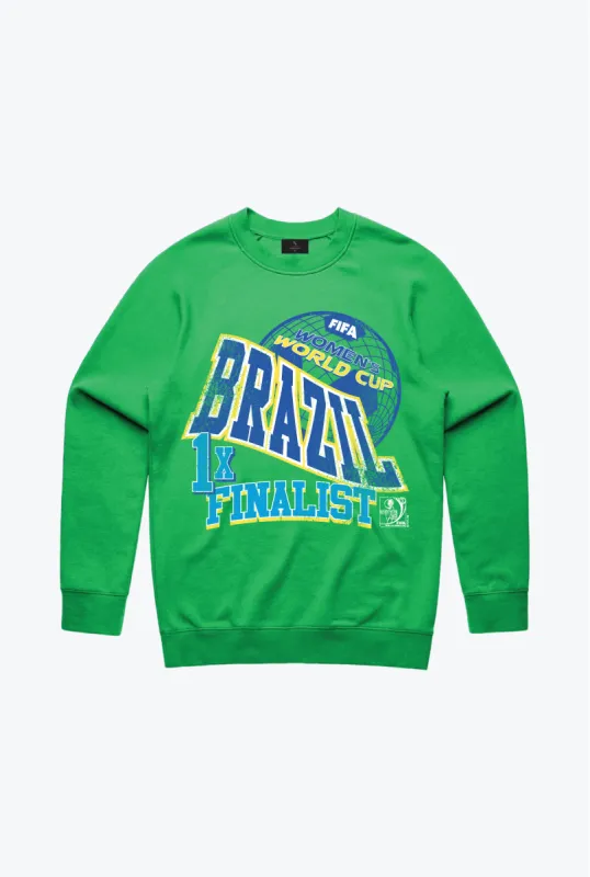 FIFA Historic Women’s World Cup Team Brazil Crewneck - Kelly Green sold by Peace-Collective