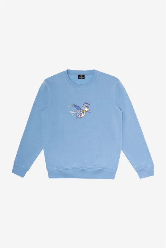Grumpy Bear Don't Feel Bad About Feeling Crewneck - Vista Blue sold by Peace-Collective