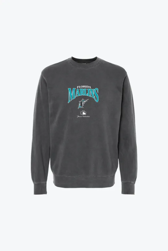 Miami Marlins Vintage Embroidered Crewneck - Black sold by Peace-Collective