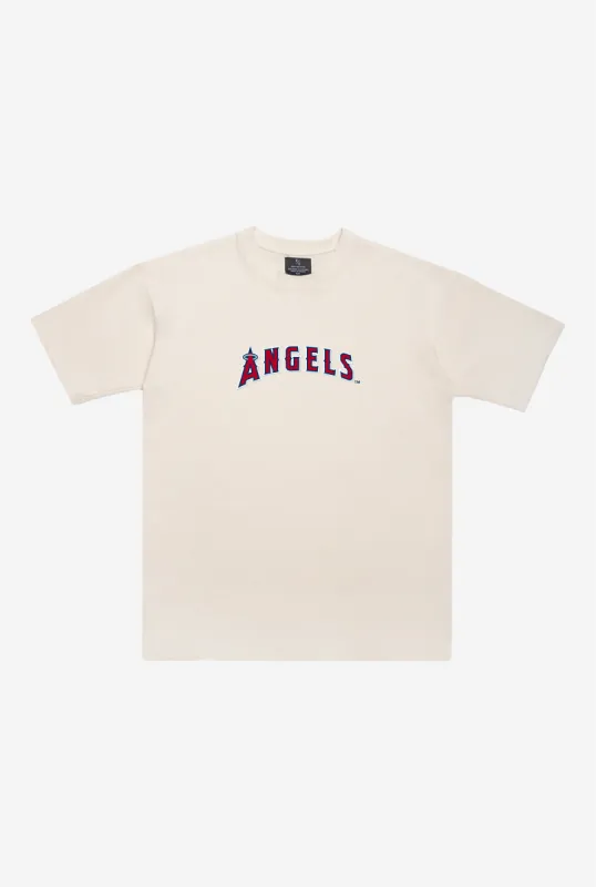 Los Angeles Angels Heavyweight T-Shirt - Natural sold by Peace-Collective