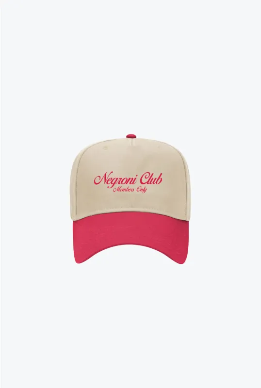 Negroni Club A-Frame Cap - Red/Khaki sold by Peace-Collective