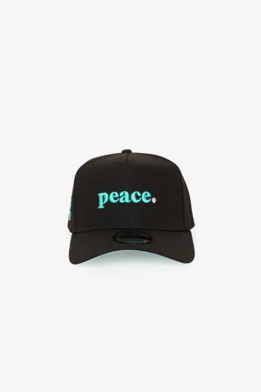 Peace How Are You Really 9FORTY Adjustable Cap - Black/ Blue Tint sold by Peace-Collective