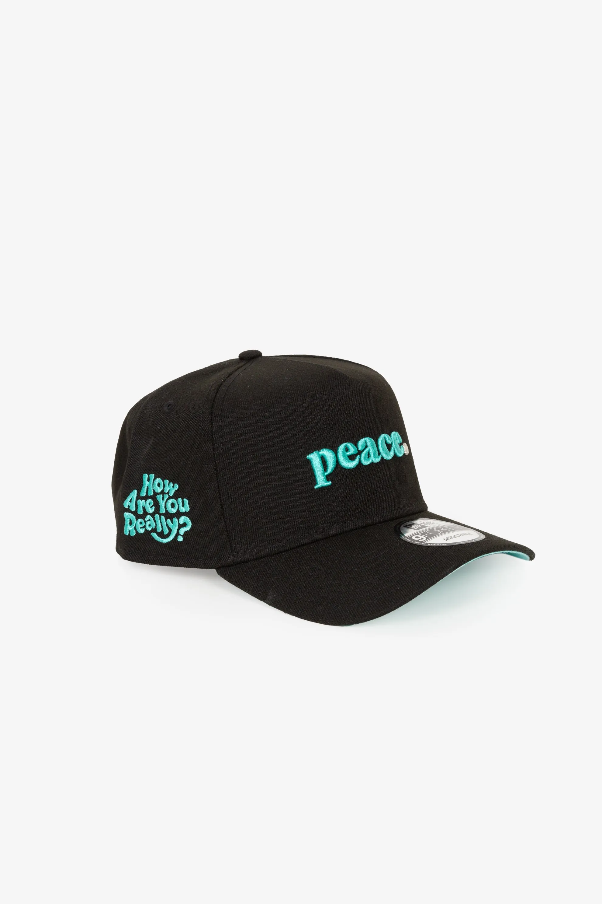 Peace How Are You Really 9FORTY Adjustable Cap - Black/ Blue Tint sold by Peace-Collective product image thumbnail 2