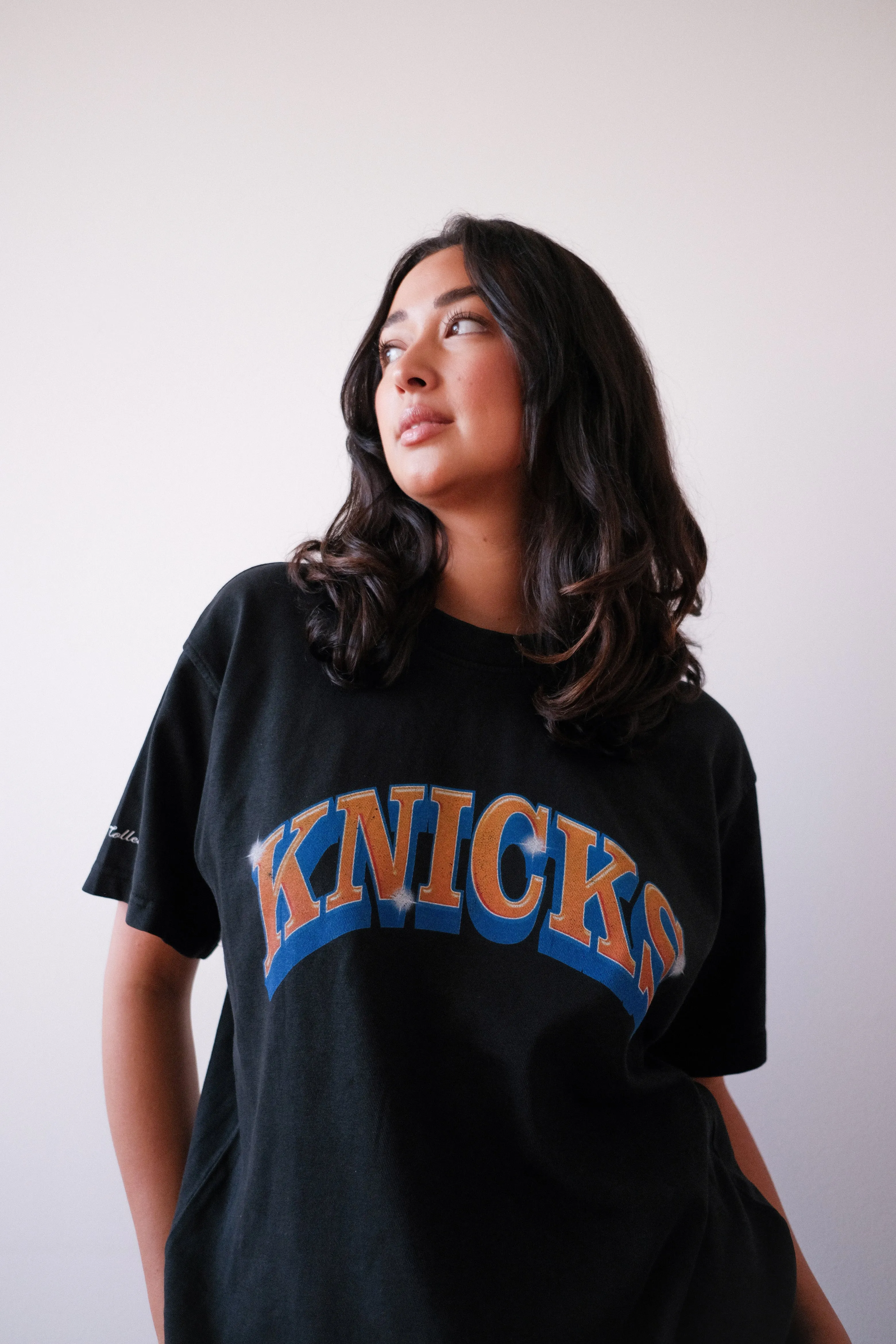 New York Knicks Graffiti Pigment Dye Heavyweight T-Shirt - Black sold by Peace-Collective product image thumbnail 2