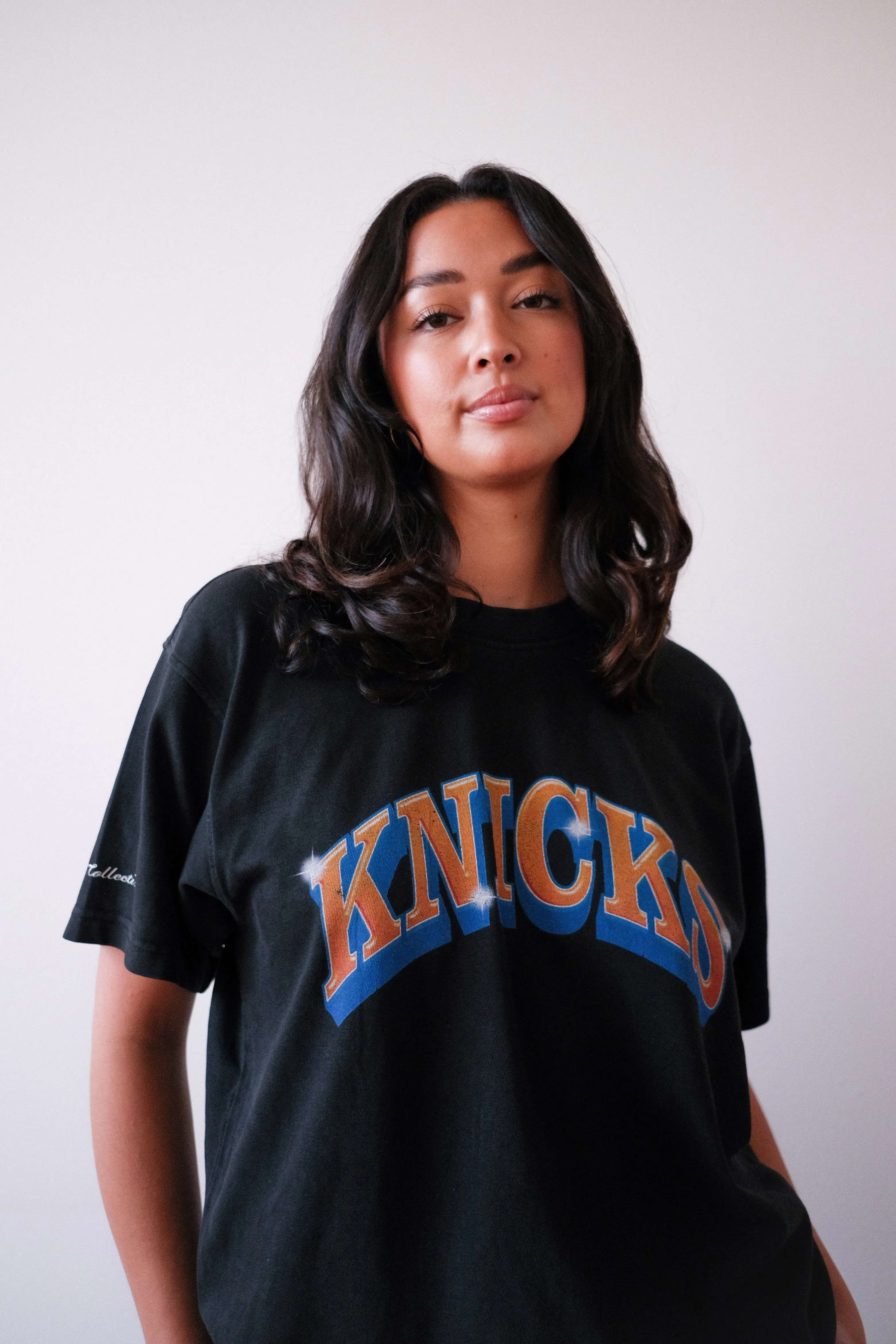 New York Knicks Graffiti Pigment Dye Heavyweight T-Shirt - Black sold by Peace-Collective product image thumbnail 4