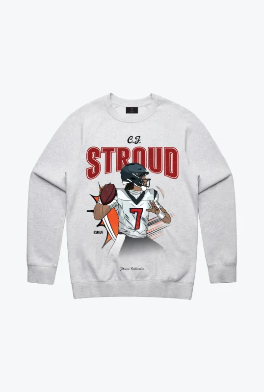 C.J. Stroud Crewneck - Ash sold by Peace-Collective
